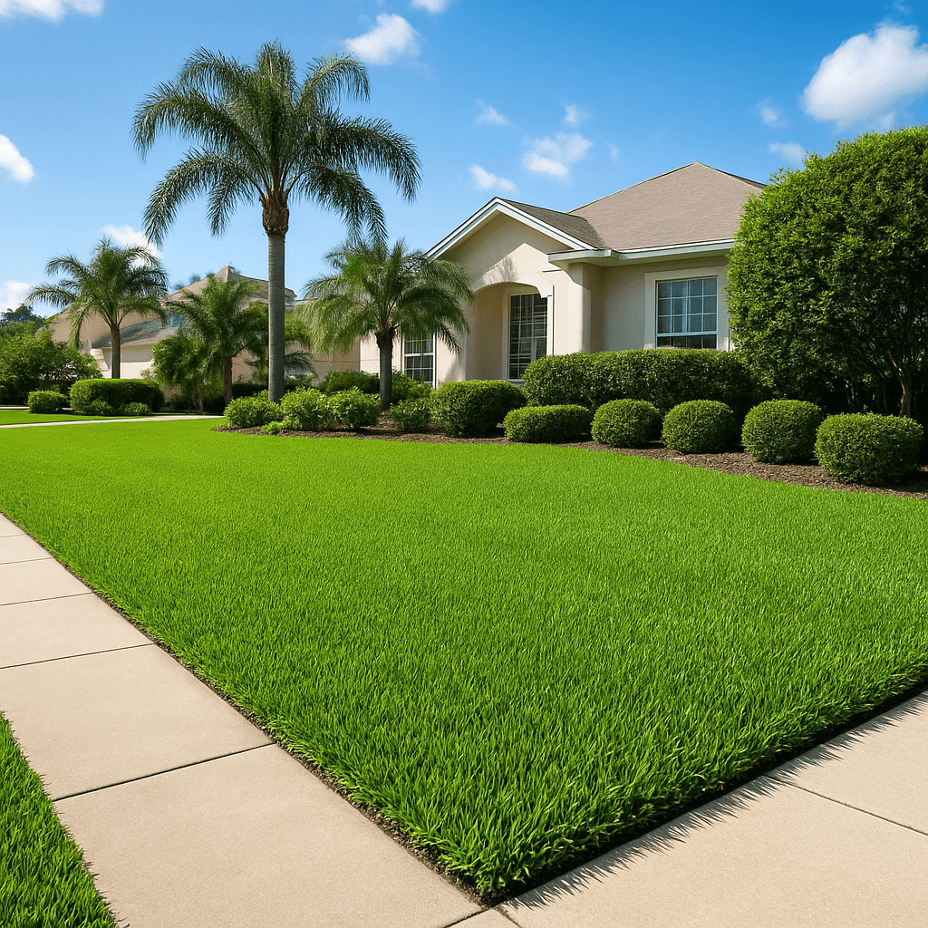 Well-maintained Florida lawn